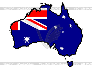 Map in colors of Australia - vector clipart