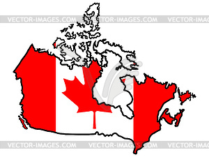 Map in colors of Canada - vector clipart