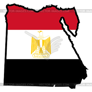 Map in colors of Egypt - vector clipart