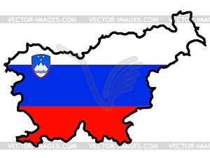 Карта цветов в Словении - изображение в векторе