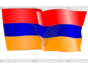 Waving flag of Armenia - vector clip art