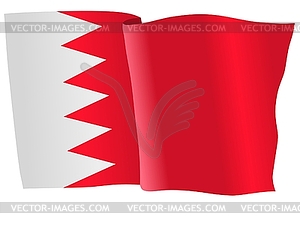 Waving flag of Bahrain - vector clipart