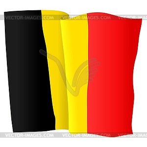 Waving flag of Belgium - vector image