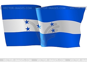 Waving flag of Honduras - vector clip art