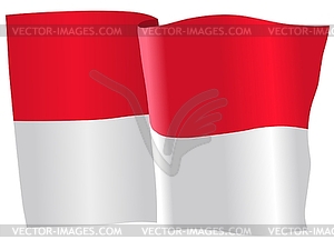 Waving flag of Indonesia - vector clipart