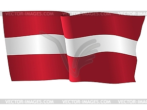 Waving flag of Latvia - vector clip art