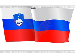 Waving flag of Slovenia - vector image