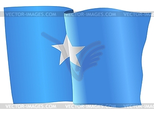 Развевающийся флаг Сомали - клипарт в векторном формате