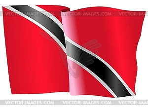 Waving flag of Trinidad and Tobago - vector clipart