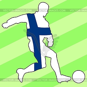 Football colours of Finland - vector image