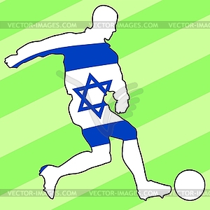 Football colours of Israel - vector image