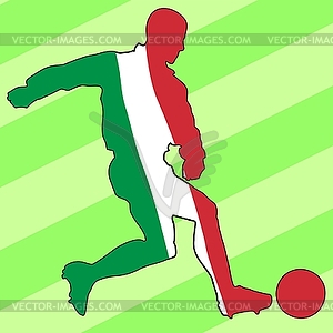 Football colours of Italy - vector image