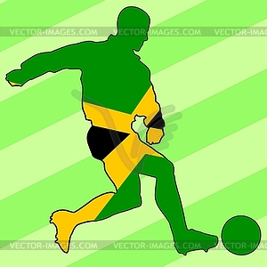 Football colours of Jamaica - vector clipart