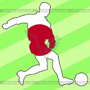 Football colours of Japan - vector image