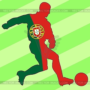 Football colours of Portugal - vector clipart