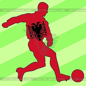 Football colours of Albania - vector image