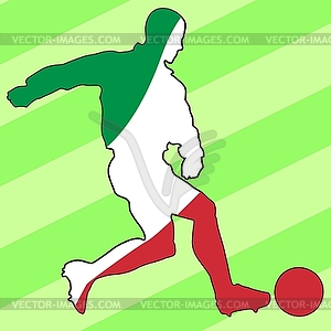 Football colours of Italy - vector clipart