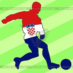 Football colours of Croatia - royalty-free vector image