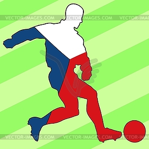 Football colours of Czech Republic - vector clip art