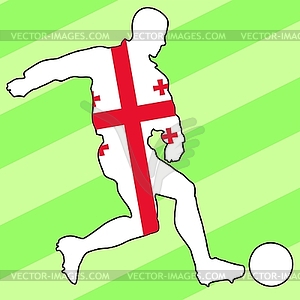 Football colours of Georgia - vector clipart