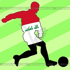 Football colours of Iraq - vector image