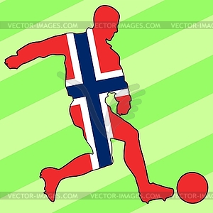 Football colours of Norway - vector image