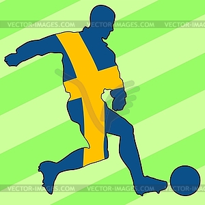 Football colours of Sweden - vector clip art