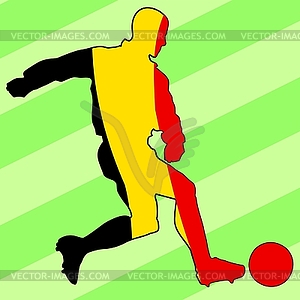 Футбол цветов Бельгии - рисунок в векторном формате