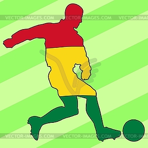 Football colours of Bolivia - royalty-free vector image