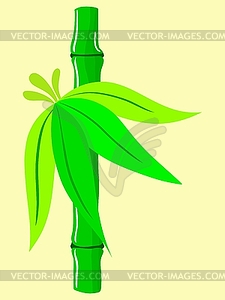 Motive of traditional Japanese design with bamboo - vector image