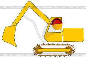Shovel man - vector clipart