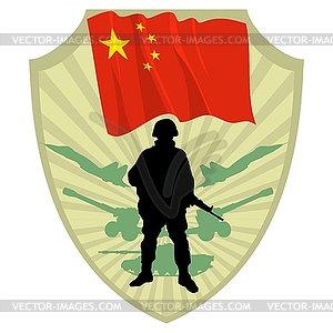 Army of China - vector image