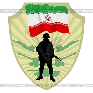 Army of Iran - vector clipart