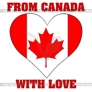From Canada with love - vector clipart