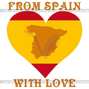 From Spain with love - vector image