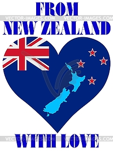 From New Zealand with love - vector image