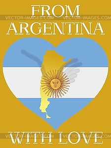 From Argentina with love - vector clipart