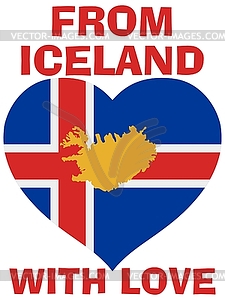 From Iceland with love - vector clipart