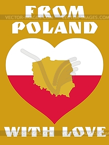 From Poland with love - vector clipart