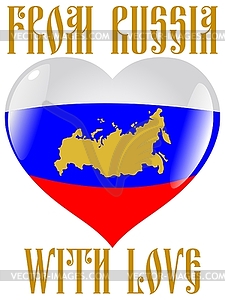 From Russia with love - vector image