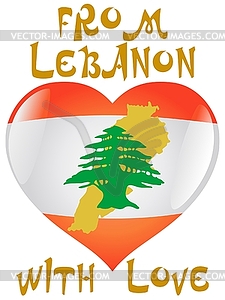 From Lebanon with love - color vector clipart