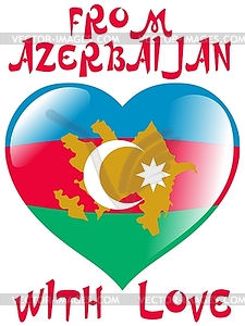 From Azerbaijan with love - vector clip art