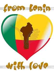 From Benin with love - vector image