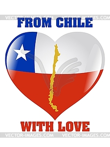 From Chile with love - vector image