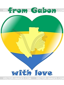 From Gabon with love - vector clipart