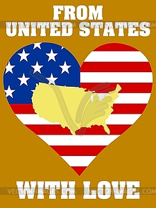 From United States with love - vector clip art