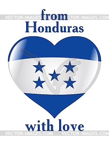 From Honduras with love - vector clipart