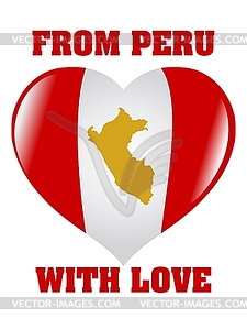 From Peru with love - vector clipart