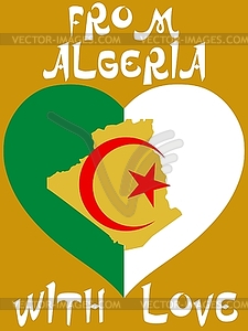 From Algeria with love - vector clipart