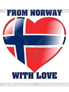 From Norway with love - vector clipart